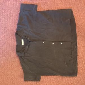 Everlane clean silk boxy short sleeve button up shirt